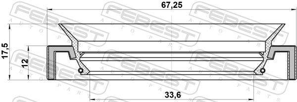 Сальник хвостовика редуктора заднього моста Musashi N2062 ціна, від 4.47 USD