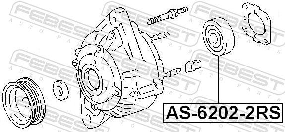 Купити AS62022RS Febest Підшипник генератора