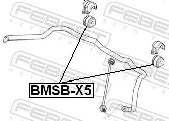 Подушка стабілізатора Febest BMSBX5 ціна, від 6.21 USD