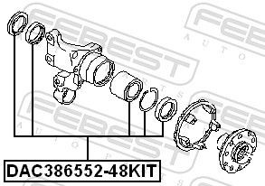 Сальник задньої маточини, зовнішній Febest DAC38655248KIT ціна, від 5.80 USD