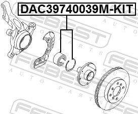 Комплект підшипник маточини передньої Febest DAC39740039MKIT ціна, від 24.79 USD