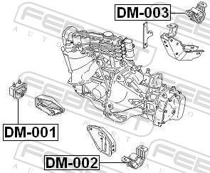 Купити Подушка двигуна задня Opel Kadett E 35, 36, 45, 46