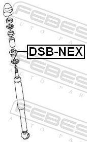 Втулка амортизатора заднього Febest DSBNEX ціна, від 0.98 USD