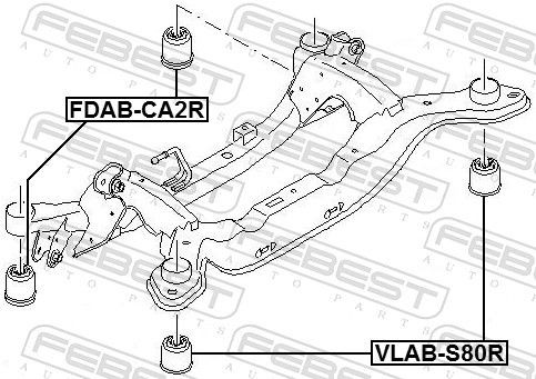 Сайлентблок підрамника задній Ford Mondeo IV