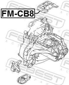 Подушка (опора) двигуна, ліва верхня Febest FMCB8 ціна, від 24.20 USD