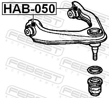 Сайлентблок переднього верхнього важеля Febest HAB050 ціна, від 3.22 USD