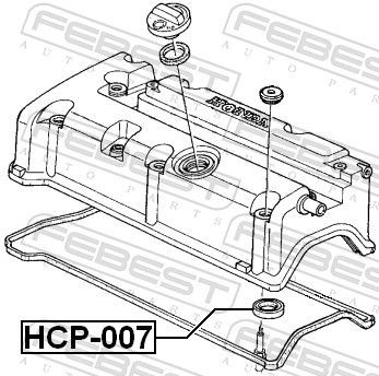 Кільце ущільнювальне свічкового колодязя Febest HCP007 ціна, від 3.14 USD