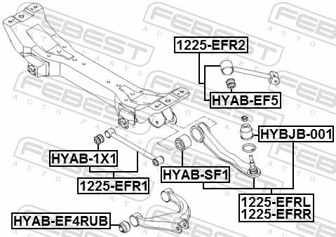 Сайлентблок заднього верхнього важеля Toko cars JK5528OEM