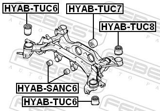Купити HYABSANC6 Febest Сайлентблок задньої балки