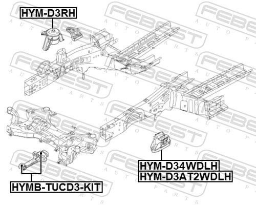 Права подушка мотора на Hyundai Tucson III TL