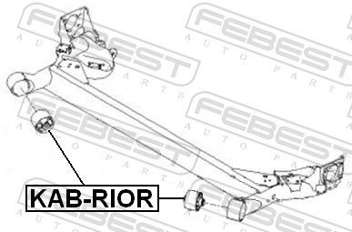 Сайлентблок задньої балки/підрамника Febest KABRIOR ціна, від 9.53 USD