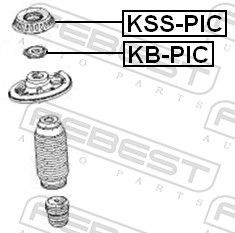 Опора стійки амортизатора переднього Febest KSSPIC ціна, від 8.53 USD