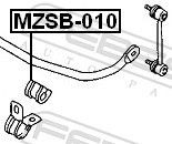 Втулка стабілізатора заднього Febest MZSB010 ціна, від 1.99 USD