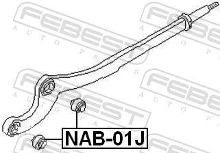 Сайлентблок переднього нижнього важеля на Nissan Patrol  Y61