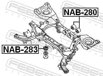 Сайлентблок задньої балки/підрамника Nissan Pathfinder позашляховик (R51M) (2005 - 2012) ціна, від 67.73 USD