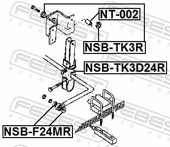Втулка стійки заднього стабілізатора Febest NSBTK3R ціна, від 1.53 USD