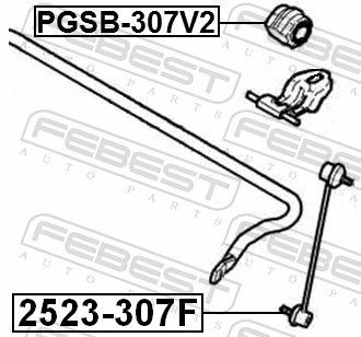Подушка стабілізатора Febest PGSB307FV2 ціна, від 4.76 USD
