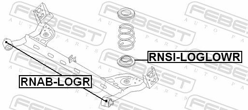 Сайлентблок задньої балки/підрамника Febest RNABLOGR ціна, від 10.89 USD