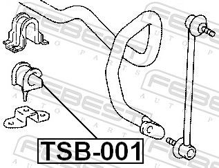 Купити TSB001 Febest Подушка стабілізатора передня