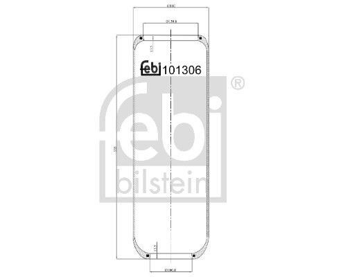 Пневмоподушка/Пневморессора моста Febi 101306 ціна, від 9.53 USD