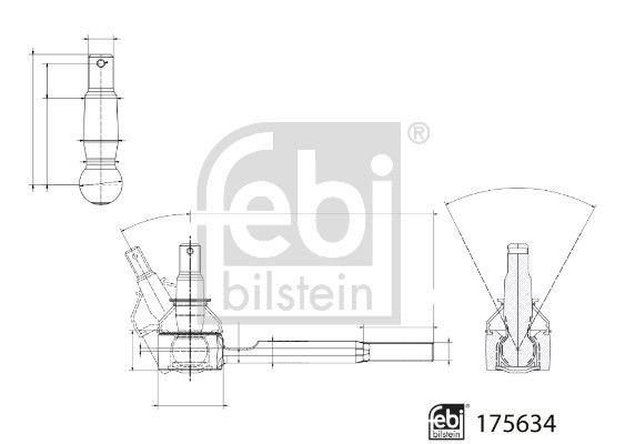 Наконечник рульовий Febi 175634 ціна, від 24.12 USD