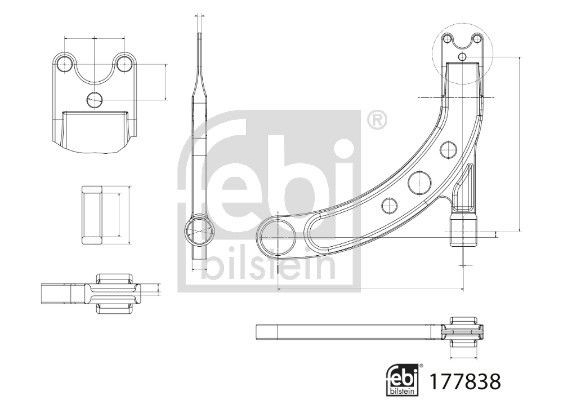 Важіль передній лівий Febi 177838 ціна, від 49.77 USD