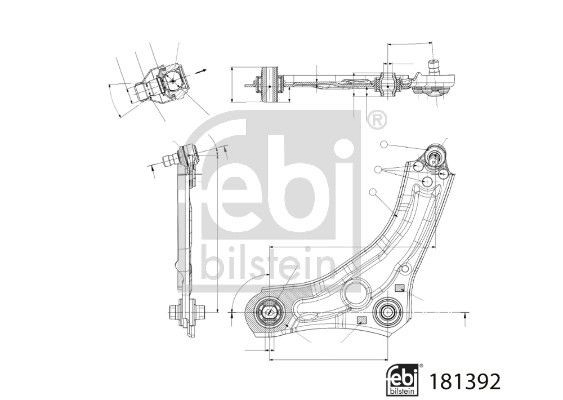 Важіль передній лівий Febi 181392 ціна, від 52.48 USD