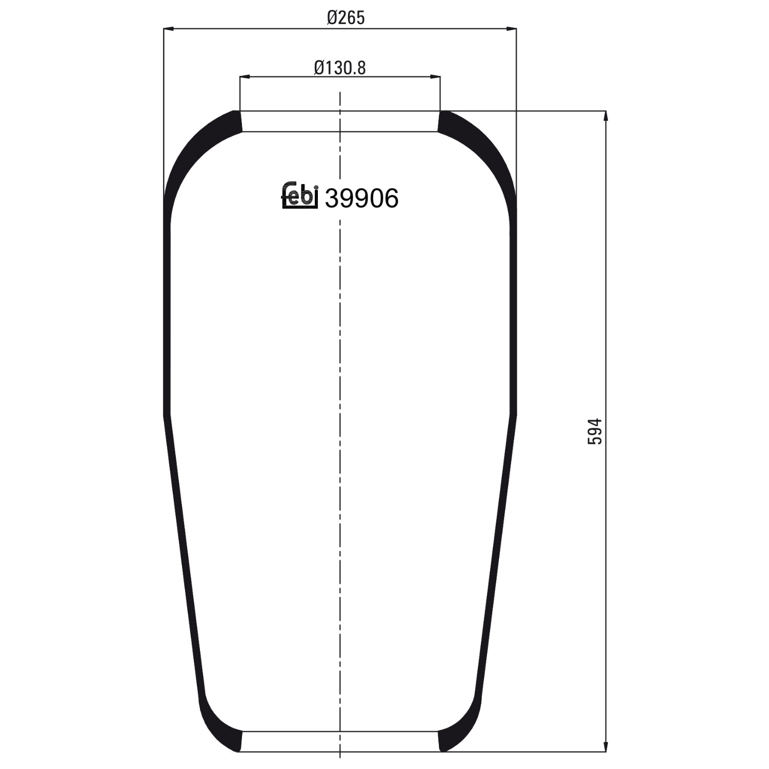 Пневмоподушка задня Continental/Siemens 838