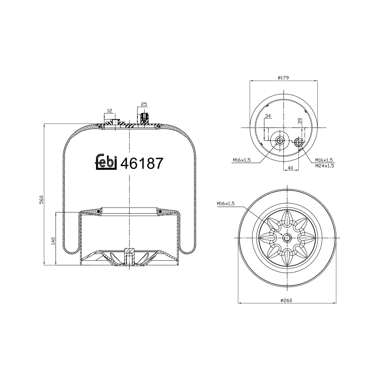 Упори газові Febi 46187 ціна, від 29.76 USD