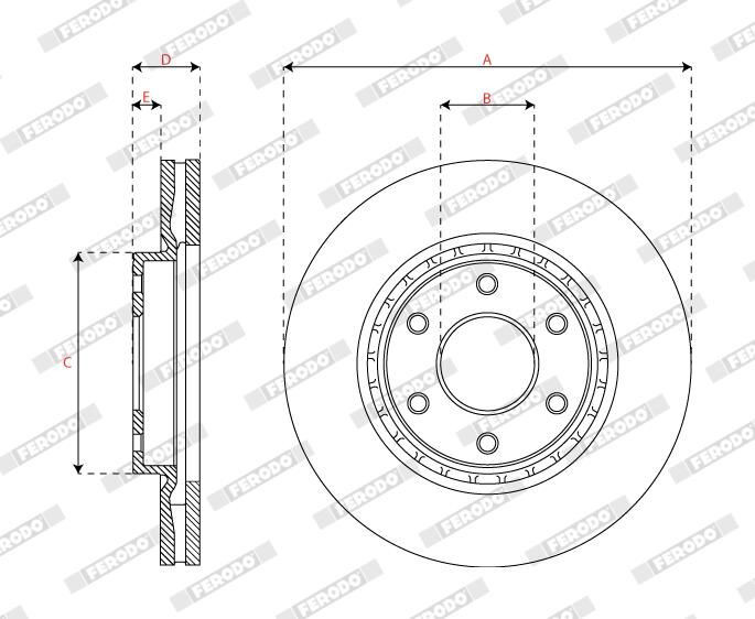 Купити DDF2073C1 Ferodo Ротор гальмівний