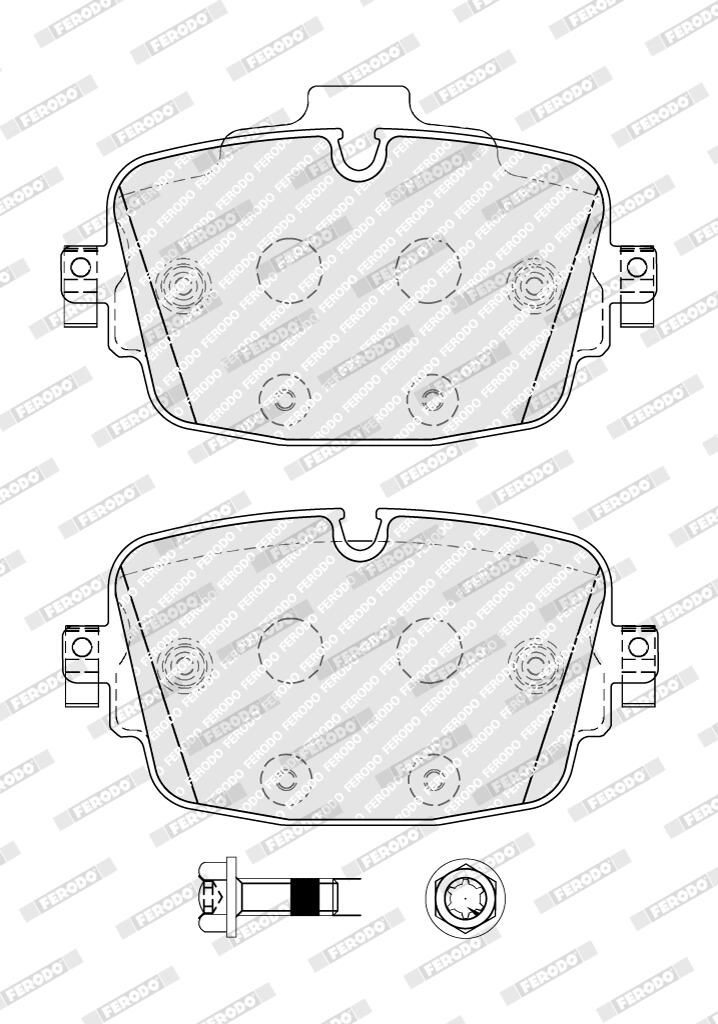 Задні гальмівні колодки 4M0698451AA Bentley