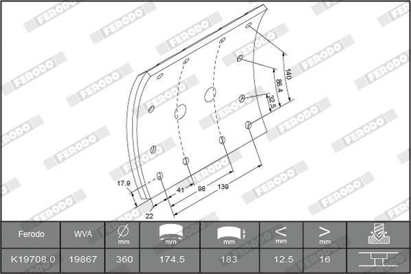 Колодки гальмові задні, барабанні 81502216070 MAN