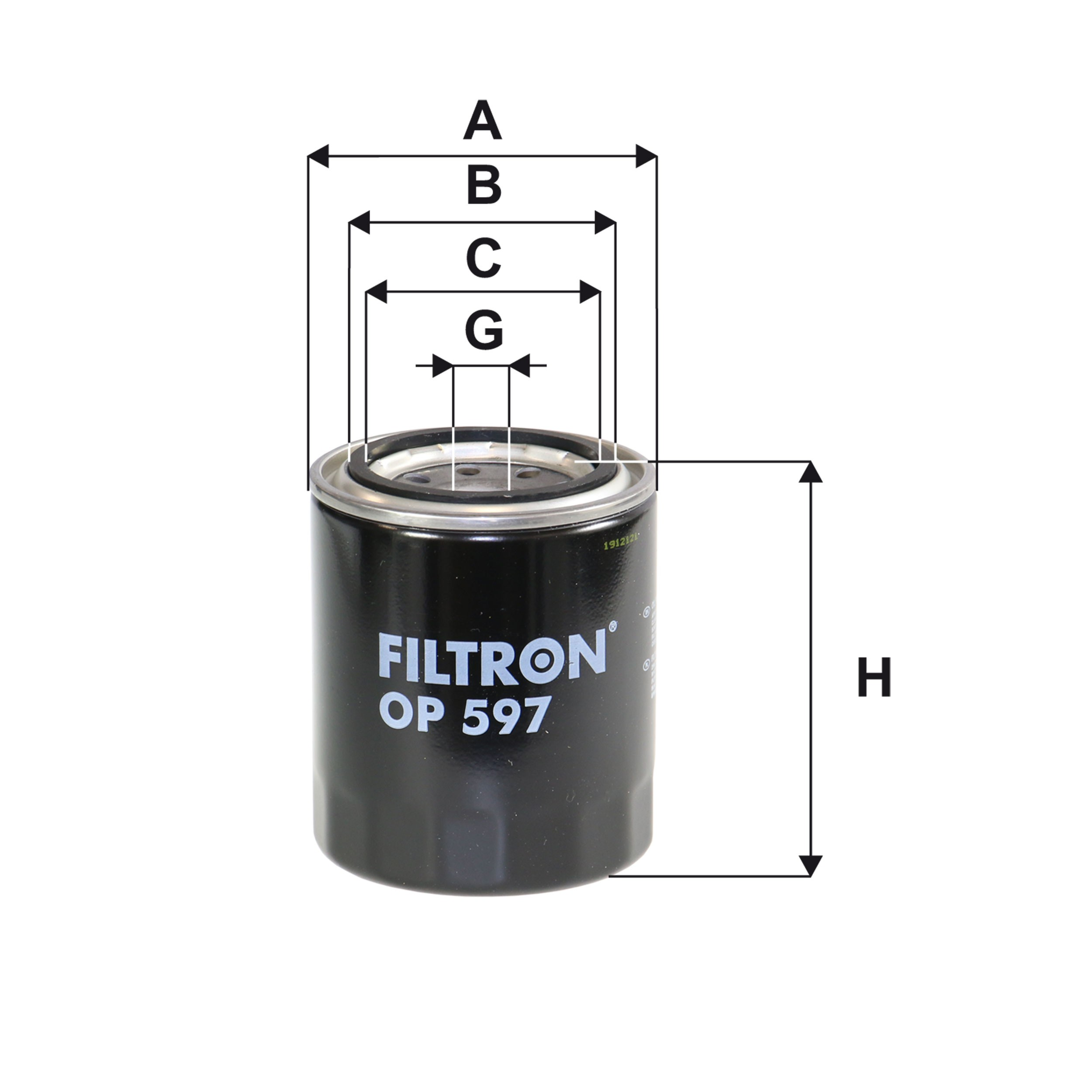 Масляний фільтр двигуна Filtron OP597 ціна, від 4.24 USD