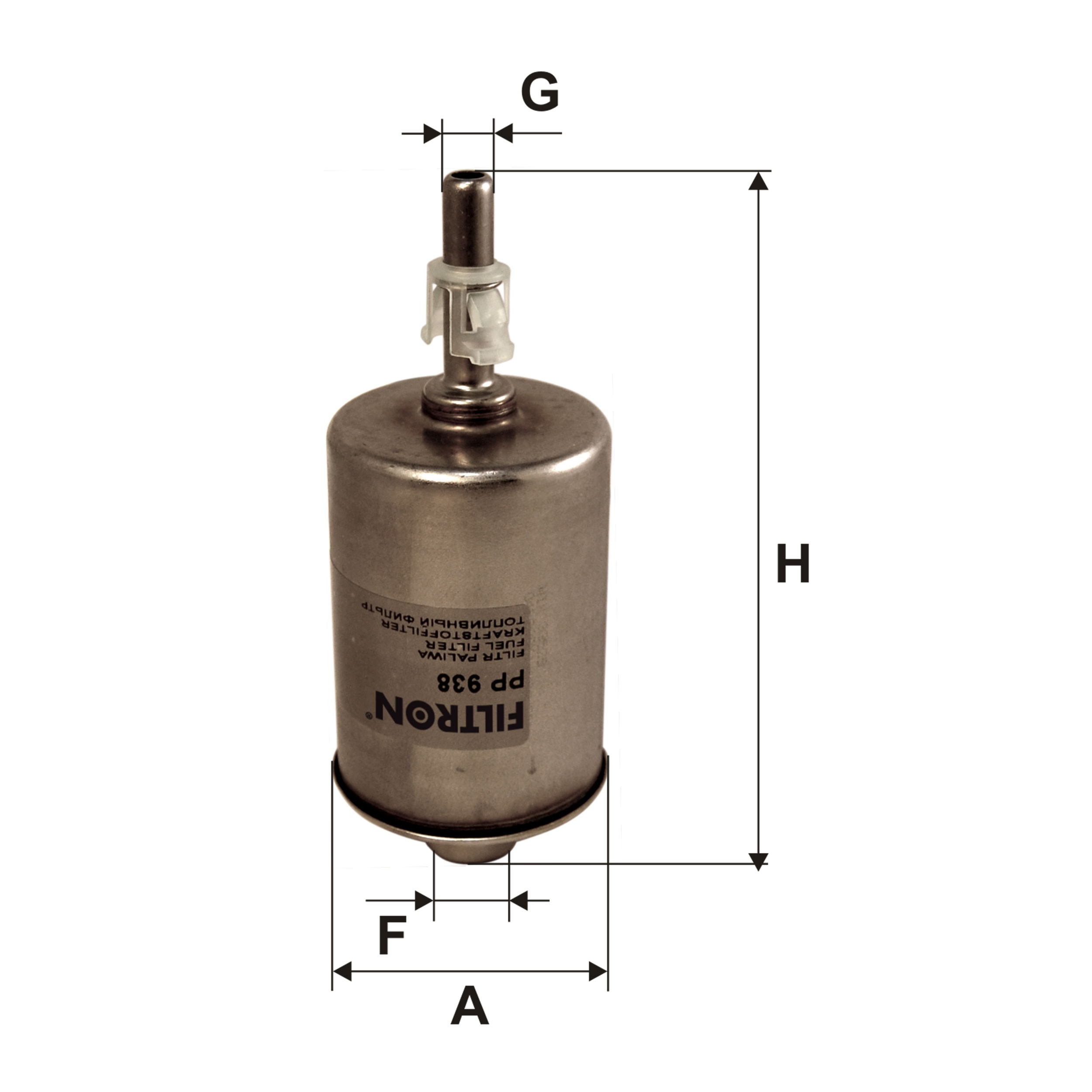 Фільтр тонкого очищення палива Filtron PP938 ціна, від 15.23 USD