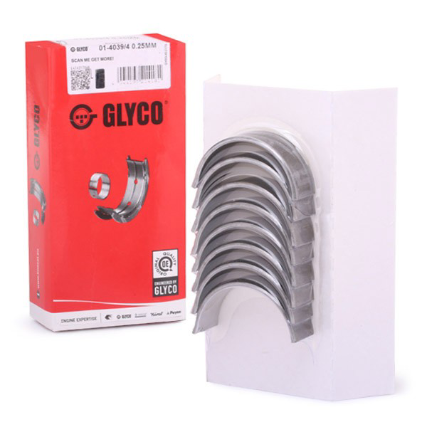 Купити 0140394025MM Glyco Вкладиші колінвала, шатунні, комплект, 1-й ремонт (+0,25)