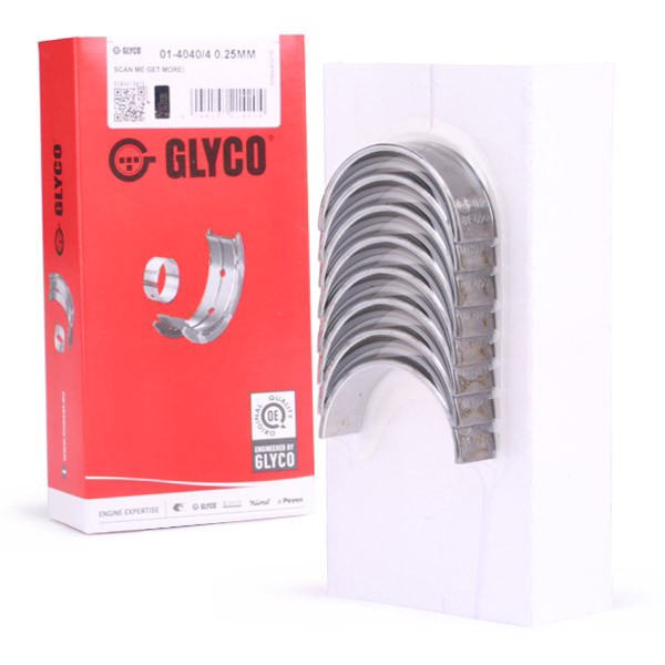0140404025MM Glyco Вкладиші коленвала, шатунні, комплект, 1-й ремонт (+0,25)