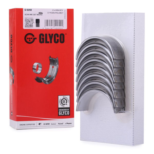Купити 0141634STD Glyco Вкладиші коленвала шатунні