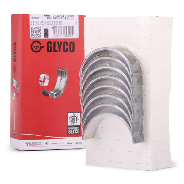 0142004030MM Glyco Вкладиші коленвала, шатунні, комплект, 1-й ремонт (+0,25)