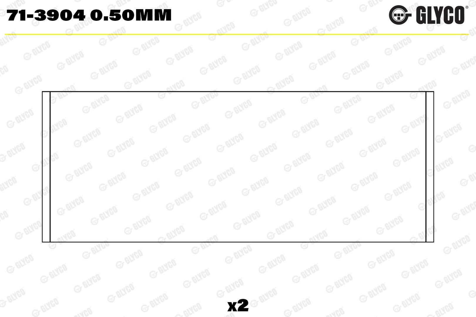 713904050 Glyco Вкладиші коленвала, шатунні, комплект, 2-й ремонт (+0,50)