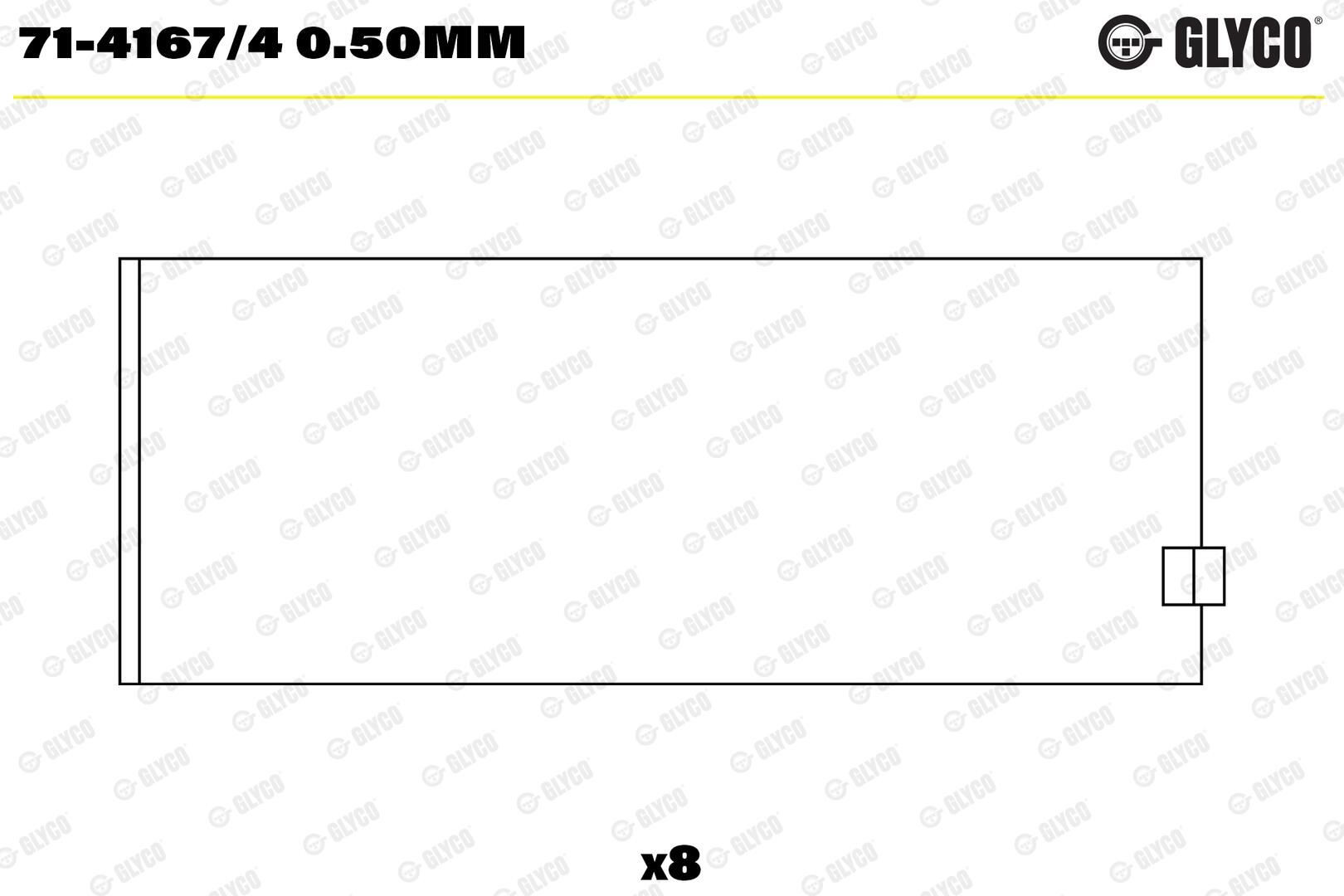 Купити AEB480505 AE Вкладиші колінвала, шатунні, комплект, 2-й ремонт (+0,50)