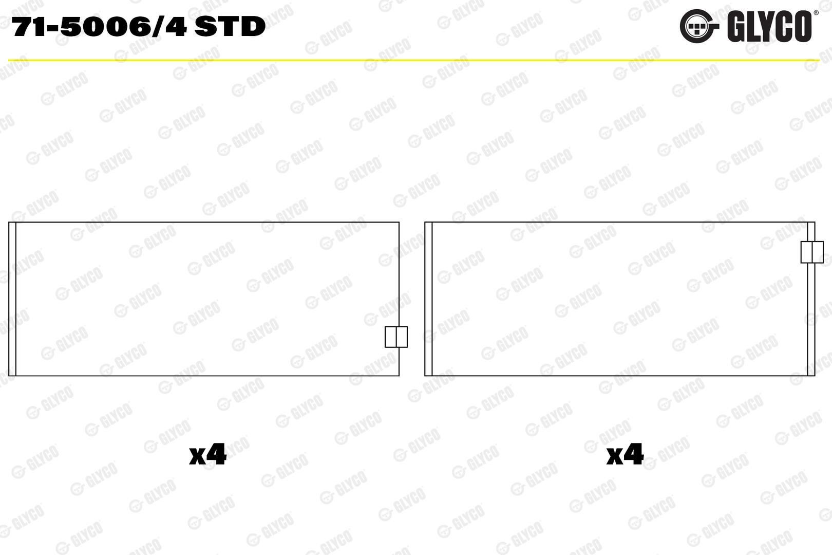 7150064STD Glyco Підшипник шатуна