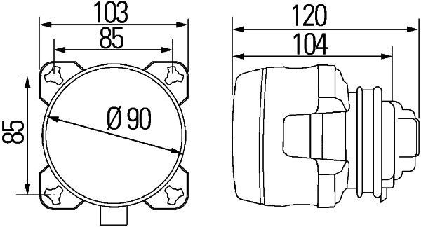Фара денного світла HELLA 1K0008191027 ціна, від 39.55 USD