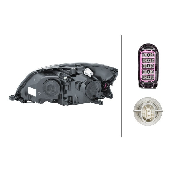 Купити 1ZL010417421 HELLA Права блок фара