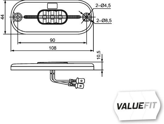 Габарит-показник повороту HELLA 2PS357009101 ціна, від 12.81 USD