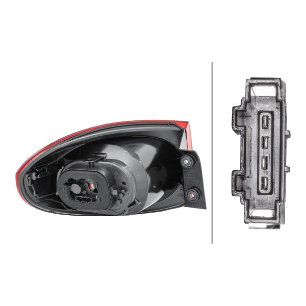 Фара задня права зовнішня HELLA 2SD009691101 ціна, від 73.89 USD
