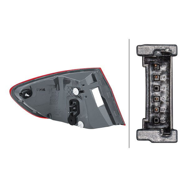 Ліхтар задній правий, зовнішній HELLA 2SD010234101 ціна, від 157.61 USD