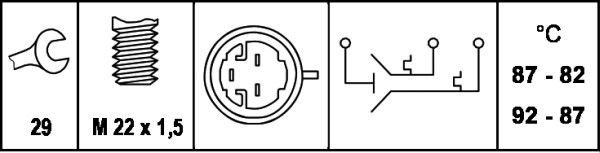 Датчик температури радіатора Peugeot Boxer II фургон (244) (2002 - 2005) ціна, від 11.32 USD
