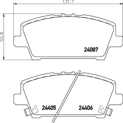 Гальмівні колодки HELLA 8DB355006911 ціна, від 18.22 USD