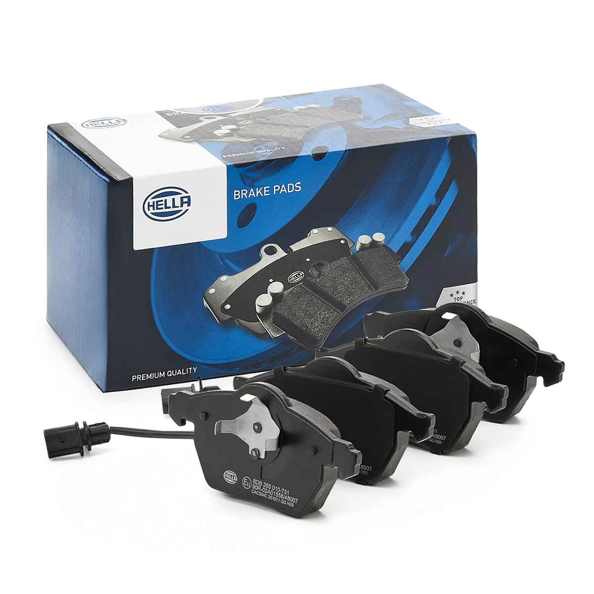 8DB355010731 HELLA Передні гальмівні колодки