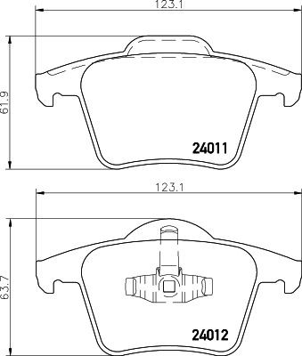 Задні гальмівні колодки HELLA 8DB355010801 ціна, від 29.24 USD